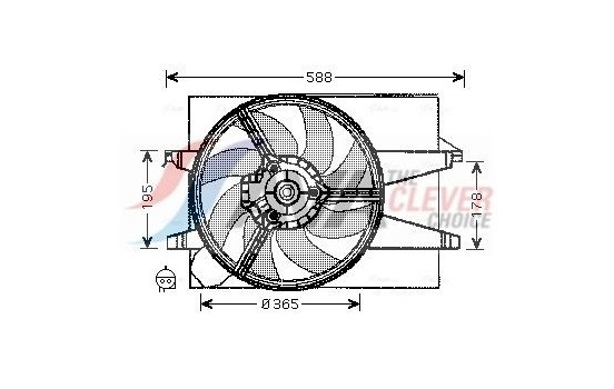Fan, radiator FD7542 Ava Quality Cooling