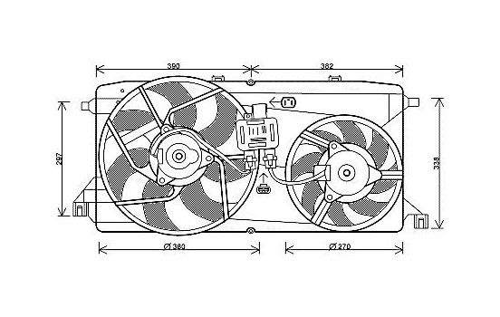 Fan, radiator FD7543 Ava Quality Cooling