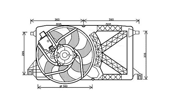 Fan, radiator FD7544 Ava Quality Cooling