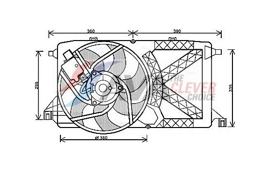 Fan, radiator FD7544 Ava Quality Cooling