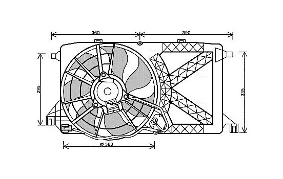 Fan, radiator FD7548 Ava Quality Cooling