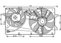 Fan, radiator FD7549 Ava Quality Cooling