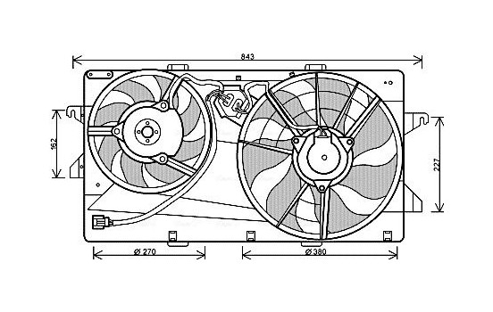 Fan, radiator FD7549 Ava Quality Cooling