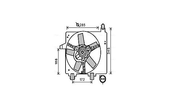 Fan, radiator FD7550 Ava Quality Cooling