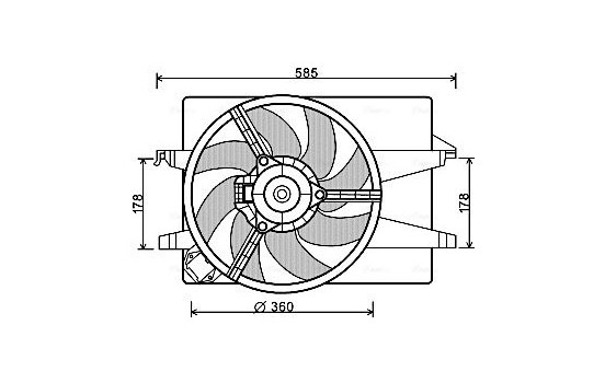 Fan, radiator FD7553 Ava Quality Cooling