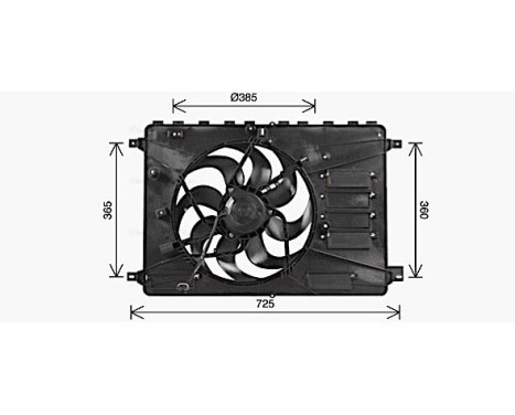 Fan, radiator FD7554 Ava Quality Cooling