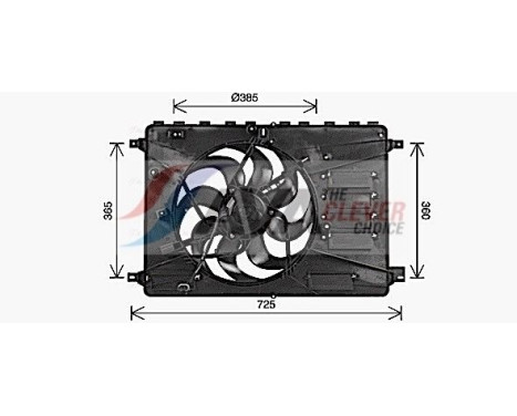 Fan, radiator FD7554 Ava Quality Cooling, Image 2