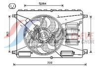 Fan, radiator FD7556 Ava Quality Cooling