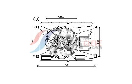 Fan, radiator FD7556 Ava Quality Cooling