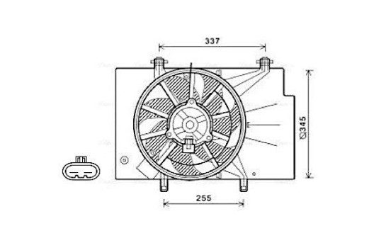 Fan, radiator FD7557 Ava Quality Cooling