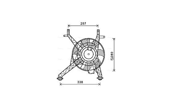 Fan, radiator FD7558 Ava Quality Cooling