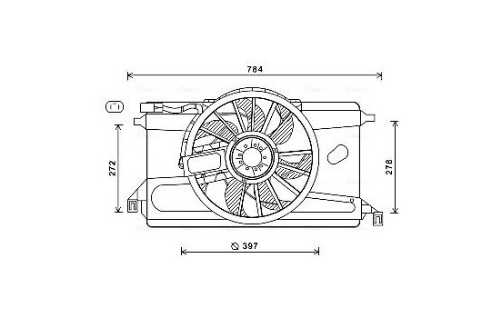 Fan, radiator FD7561 Ava Quality Cooling