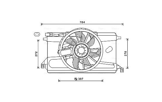 Fan, radiator FD7562 Ava Quality Cooling