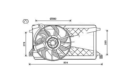 Fan, radiator FD7563 Ava Quality Cooling