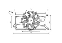 Fan, radiator FD7573 Ava Quality Cooling