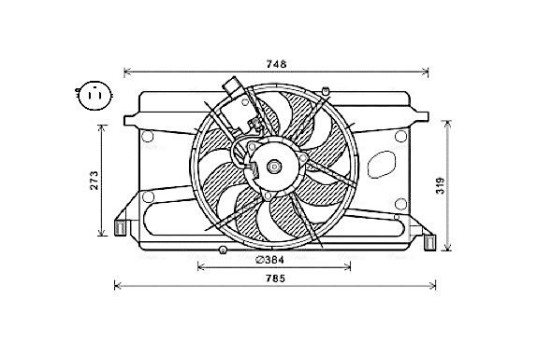 Fan, radiator FD7573 Ava Quality Cooling