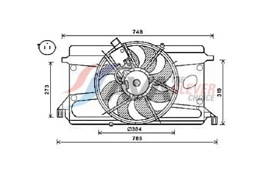 Fan, radiator FD7573 Ava Quality Cooling