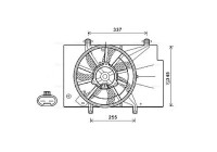 Fan, radiator FD7582 Ava Quality Cooling