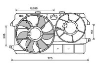 Fan, radiator FD7591 Ava Quality Cooling