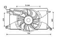 Fan, radiator FD7608 Ava Quality Cooling