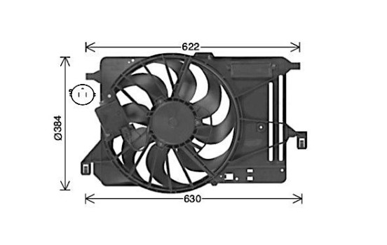 Fan, radiator FD7685 Ava Quality Cooling