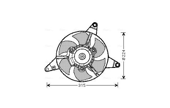 Fan, radiator FT7283 Ava Quality Cooling