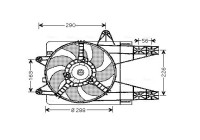 Fan, radiator FT7284 Ava Quality Cooling