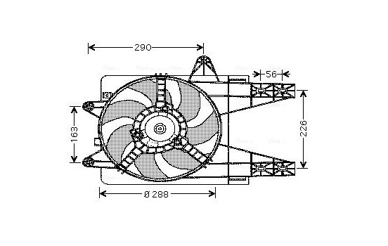 Fan, radiator FT7284 Ava Quality Cooling