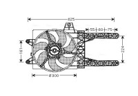 Fan, radiator FT7285 Ava Quality Cooling