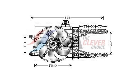 Fan, radiator FT7285 Ava Quality Cooling