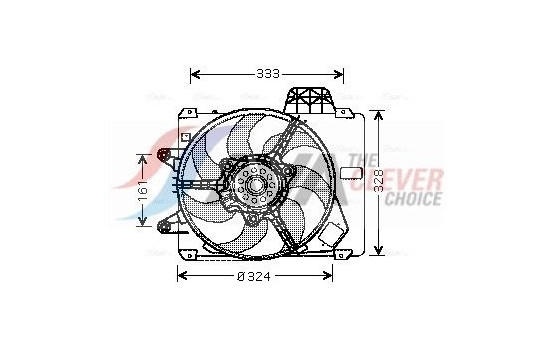 Fan, radiator FT7286 Ava Quality Cooling