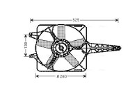 Fan, radiator FT7501 Ava Quality Cooling