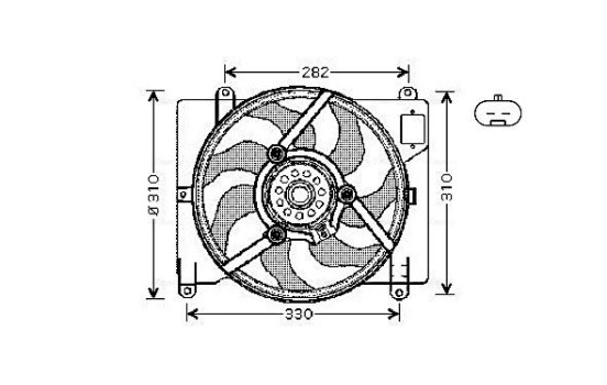 Fan, radiator FT7503 Ava Quality Cooling