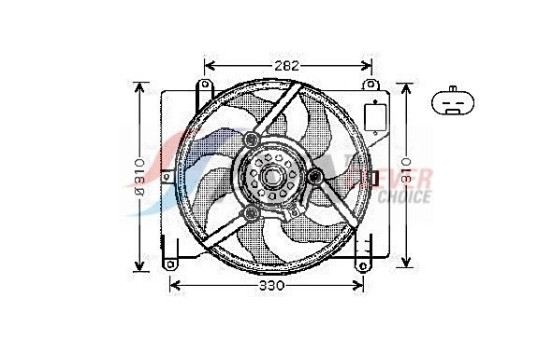 Fan, radiator FT7503 Ava Quality Cooling