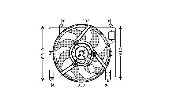 Fan, radiator FT7504 Ava Quality Cooling