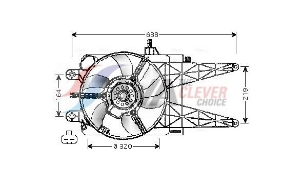 Fan, radiator FT7507 Ava Quality Cooling