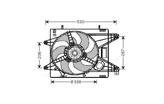 Fan, radiator FT7510 Ava Quality Cooling