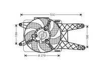 Fan, radiator FT7512 Ava Quality Cooling