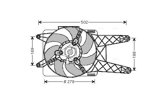 Fan, radiator FT7512 Ava Quality Cooling