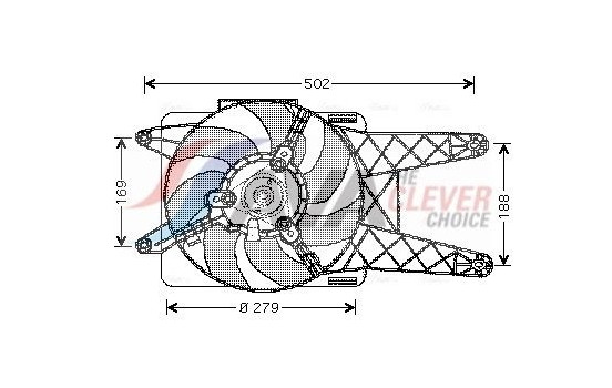 Fan, radiator FT7512 Ava Quality Cooling