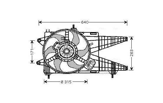 Fan, radiator FT7517 Ava Quality Cooling