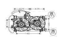 Fan, radiator FT7518 Ava Quality Cooling