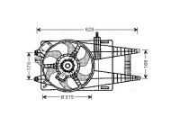 Fan, radiator FT7520 Ava Quality Cooling