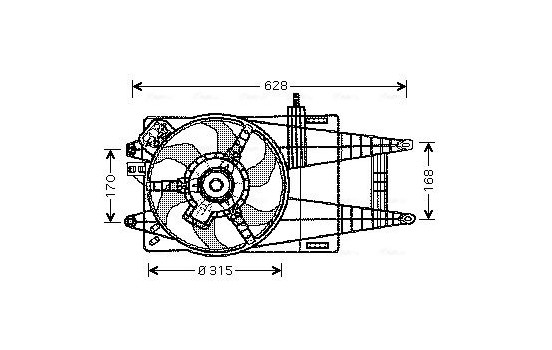 Fan, radiator FT7524 Ava Quality Cooling