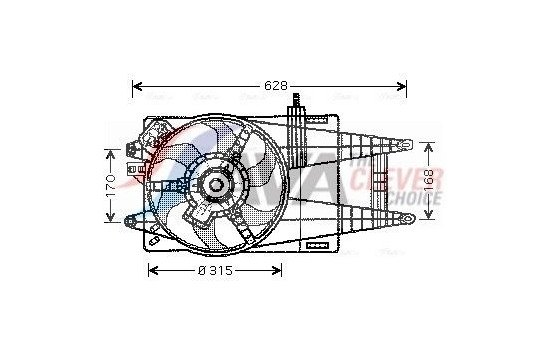 Fan, radiator FT7524 Ava Quality Cooling