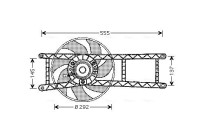 Fan, radiator FT7525 Ava Quality Cooling