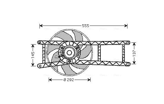 Fan, radiator FT7525 Ava Quality Cooling