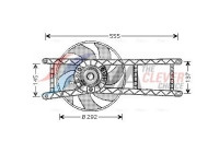 Fan, radiator FT7525 Ava Quality Cooling