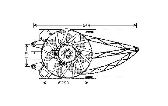 Fan, radiator FT7526 Ava Quality Cooling