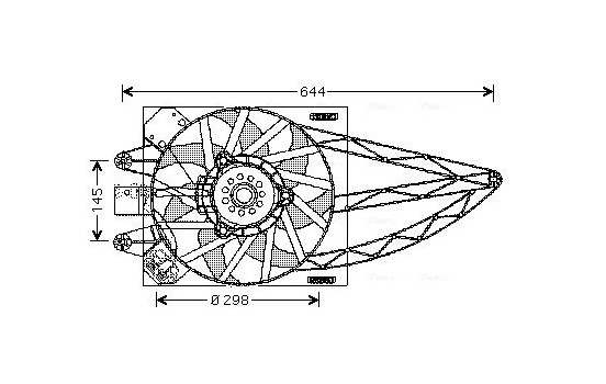 Fan, radiator FT7527 Ava Quality Cooling